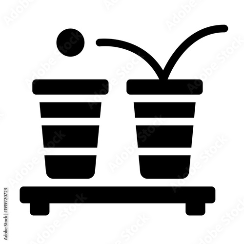 beer pong glyph icon. party table game. fun activity. social event