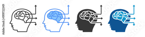 Psychographics Icon Set Multiple Style Collection