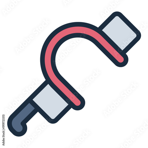 cleaver headband filled line icon. prank costume prop. playful humor