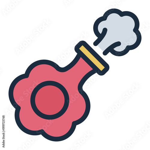 whoopee cushion filled line icon. prank noise toy. comic gag. playful joke