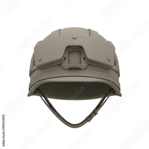 Modern Tactical Helmet Designed for Military and Protective Use with Adjustable Straps and Ventilation