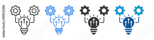 Improvement Icon Set Multiple Style Collection