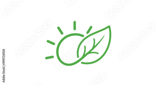Green Leaf Eco Friendly Simple Logo Design.