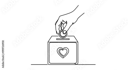 Hand casting ballot into voting box.