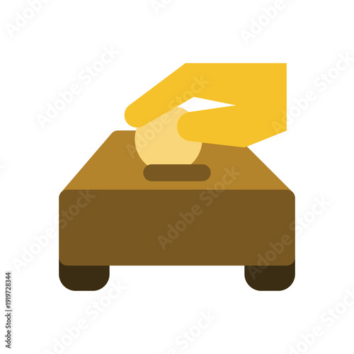 Islamic Charity Box Icon for Mosque Donation and Infaq