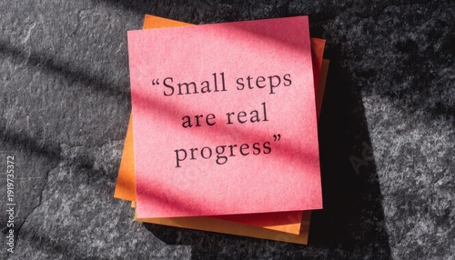 Stacked Sticky Notes with Inspirational Quote