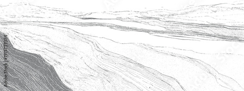 Detailed geological cross section showing sedimentary rock layers and strata formations geology