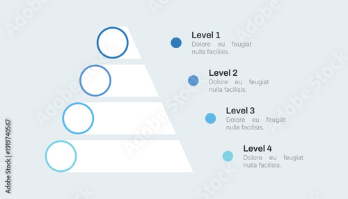 Clean Pyramid Infographic Diagram With Four Levels