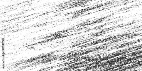Abstract black and white distressed texture with diagonal lines and speckles