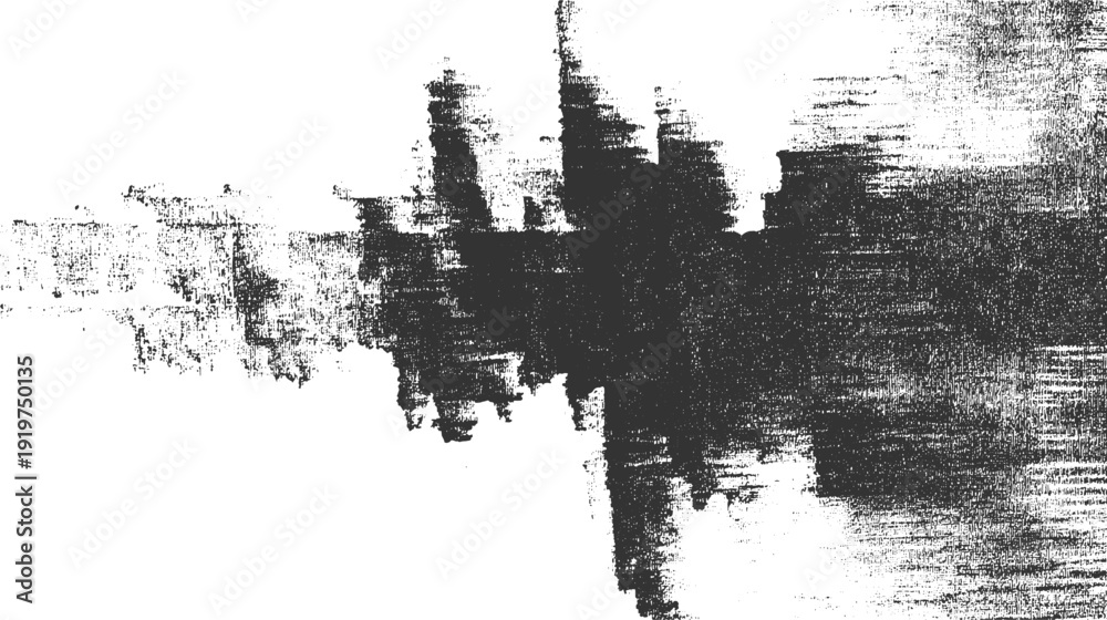Φωτογραφία Dark textured brush strokes on white background abstract pattern black charcoal
