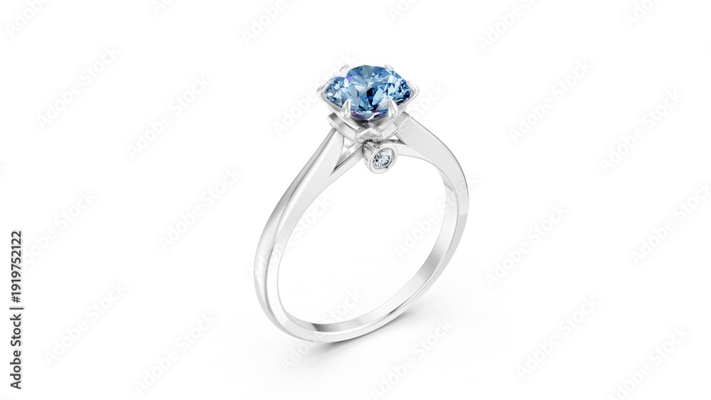 Αυτοκόλλητο Sophisticated solitaire ring with polished finish.
