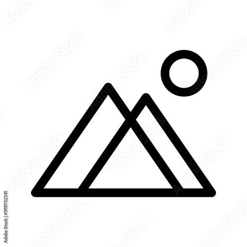 Mountain Icon Vector Symbol Design Illustration