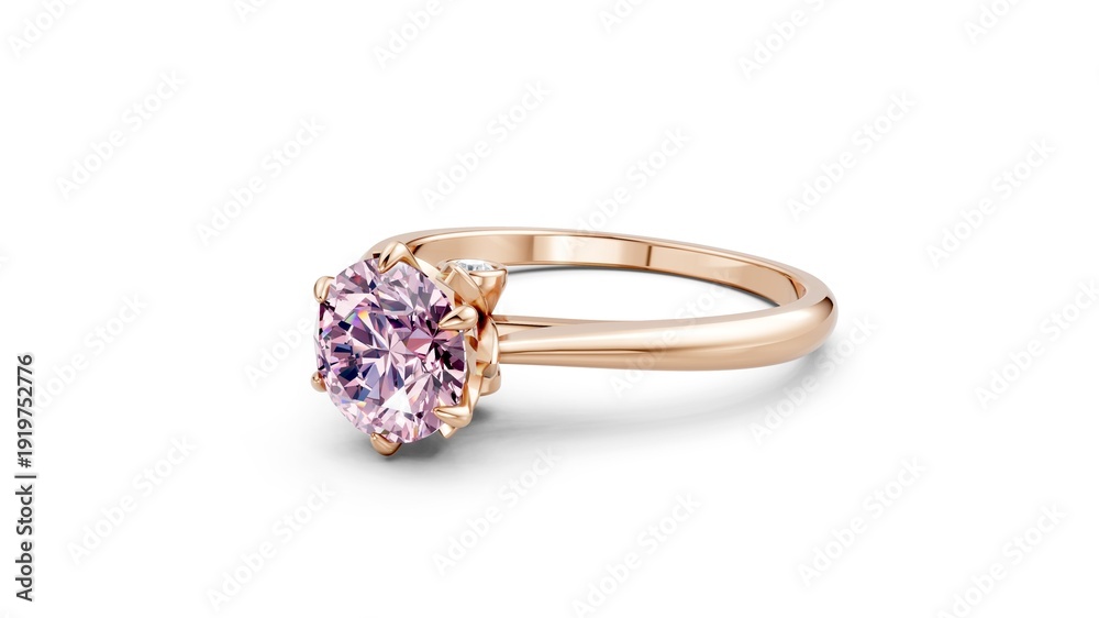 Fotografie Classic solitaire ring perfect for romantic celebrations.