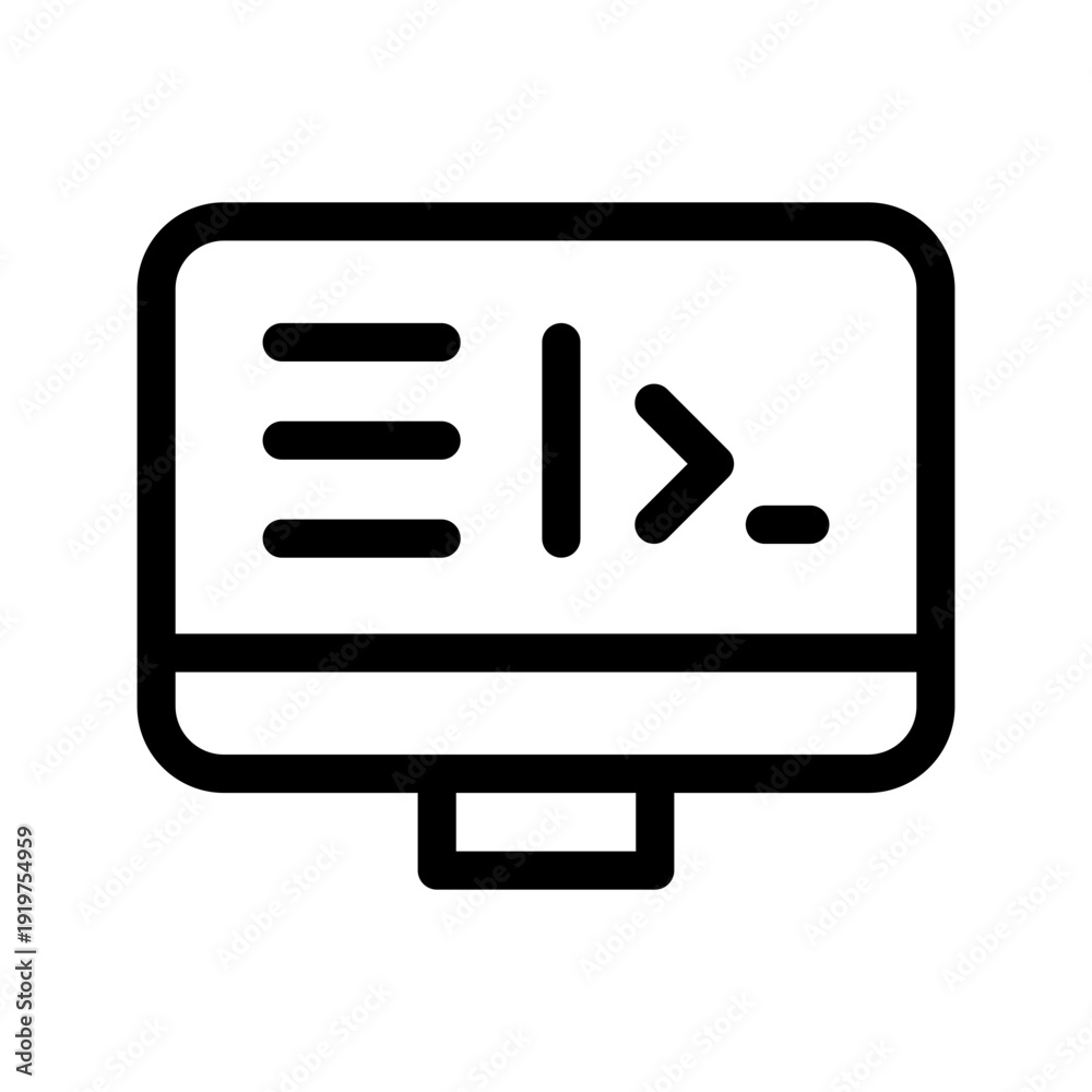Fototapeta premium Web Programming Icon Vector Symbol Design Illustration