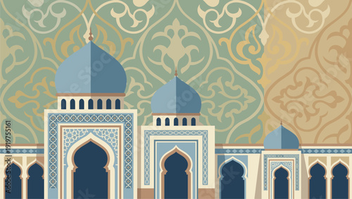 Islamic Architecture Pattern Decorative Background for Islamic Events & Mosques