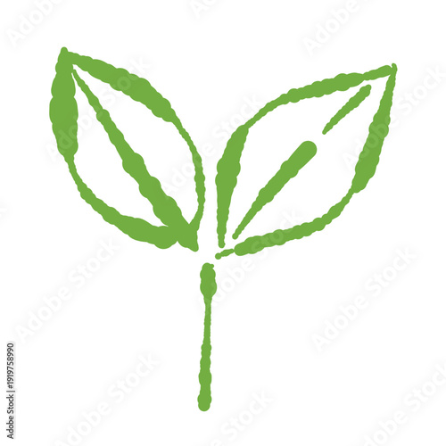 Simple Green Tea Leaves Icon