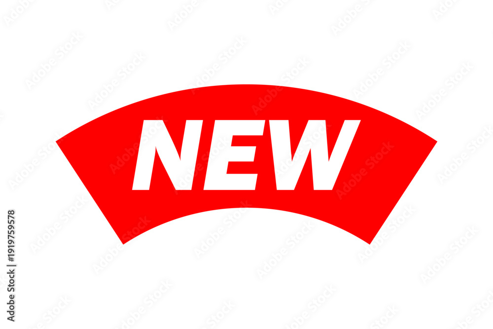 Fototapeta premium NEW - よく目立つシンプルなロゴマーク「NEW」 