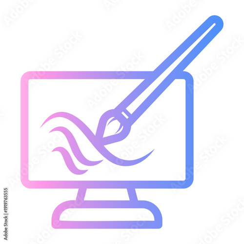 graphic design Line Gradient Icon