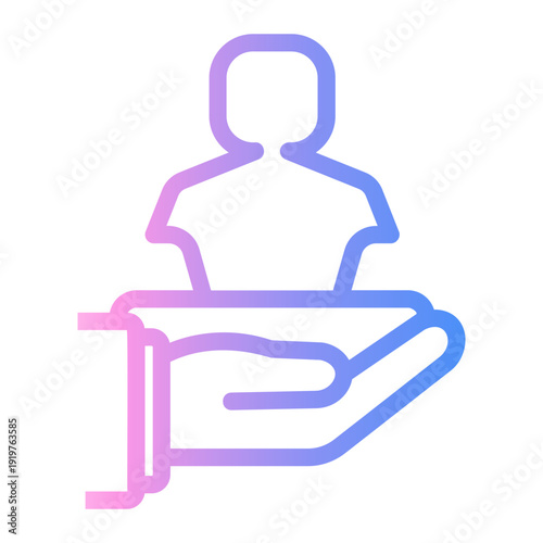 statue Line Gradient Icon