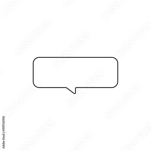 サブタイトル用のシンプルな角丸の吹き出しのベクターイラスト素材