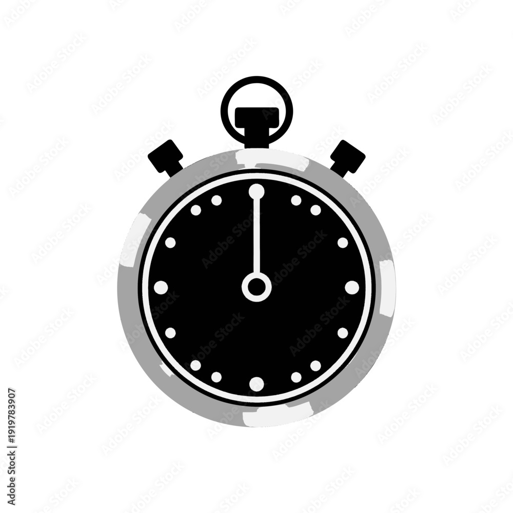 Obraz premium Clock Face Vector Icon With Minimalist Design