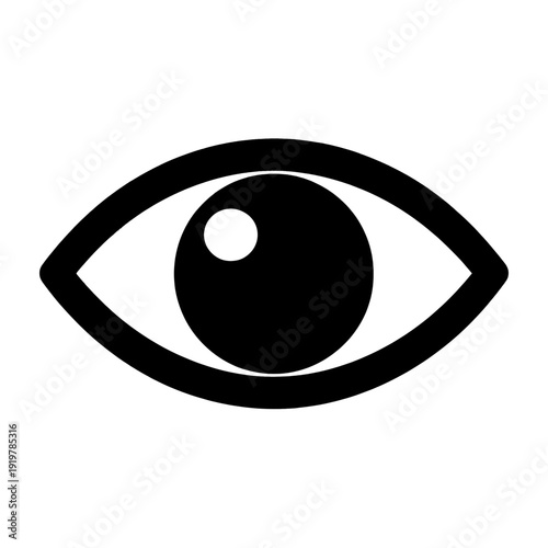Minimalist Eye Shape Vector Icon