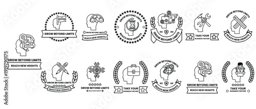 A collection of headshots with the words "Brainpower" written on them