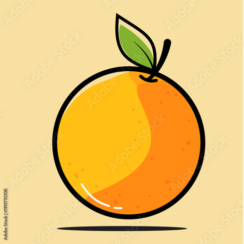 vector illustration of orange fruit