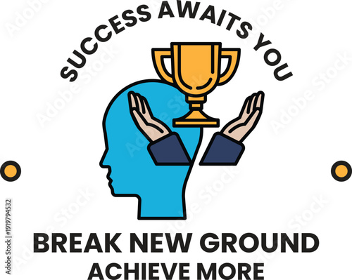 A logo for a company that encourages people to break new ground and achieve more