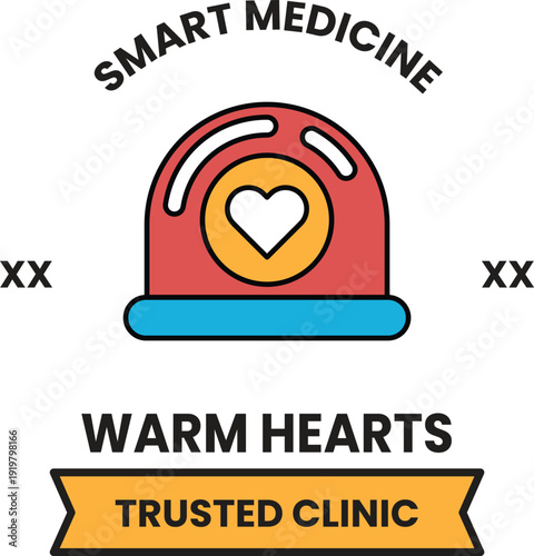 A logo for a smart medicine company called Warm Hearts