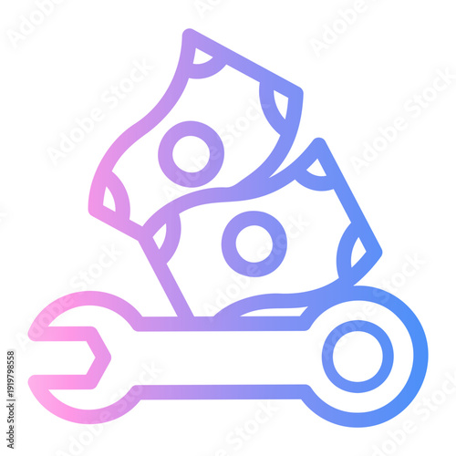 money Line Gradient Icon