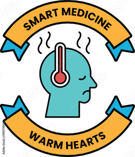 A logo for smart medicine that is warm and comforting