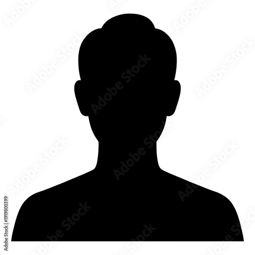 Man Bun Hairstyle Silhouette App Icon