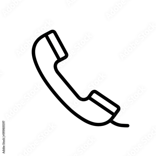 Telephone Handset Line Icon