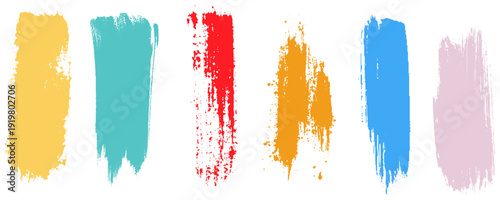 Creative Brush Stroke Texture Pack. Vector Design.
