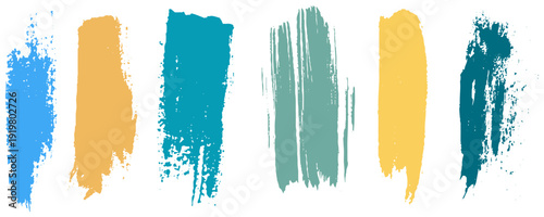 Hand Painted Ink Brush Stroke Pack. Creative Brush Stroke Texture Pack