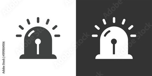 Emergency Siren Light icon. Solid glyph series icon