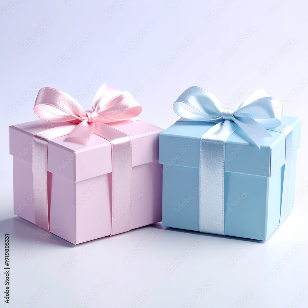 Fototapeta premium 커플선물박스, couple gift box, 화이트데이, white day, 기념일선물, anniversary gift, 리본포장, ribbon box, 달콤한세트, sweet set, 감성패키지, aesthetic package, 특별한날, special day, 러브테마, love theme, 답례선물, return gift, 파스텔컬러, pastel 