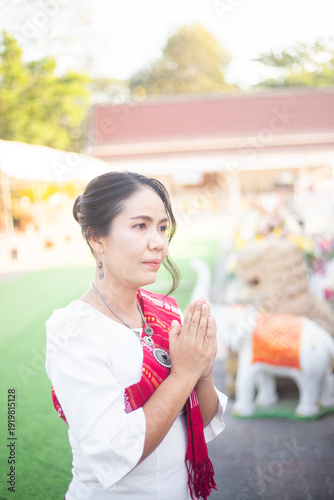 Women in northeastern Thailand wearing traditional costumes on important occasions.