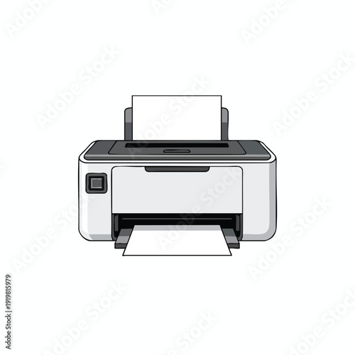 Modern All in One Inkjet Printer with Flatbed Scanner for Home and Office Use