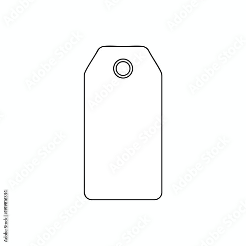 Minimalist Empty Price Tag for Retail and Packaging Design