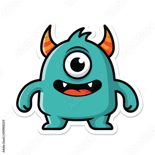 A cute cartoon monster