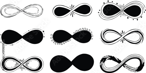 The described one consists of a grid of infinite symbol forms, arranged in a pattern.