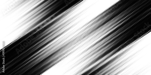 Grunge halftone gradient background. Faded grit noise texture. White and black sand wallpaper. Retro pixelated backdrop. Anime or manga style comic overlay.