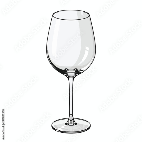 Elegant Clear Glass Wine Glass for Fine Dining and Celebrations