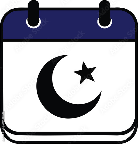 Black calendar icon vector illustration