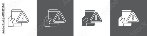 Critical line glyph icon style in white and black background