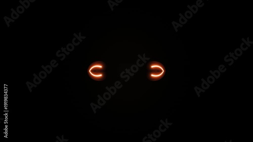 Wallpaper Mural Mysterious glowing eyes in dark abstract background Torontodigital.ca