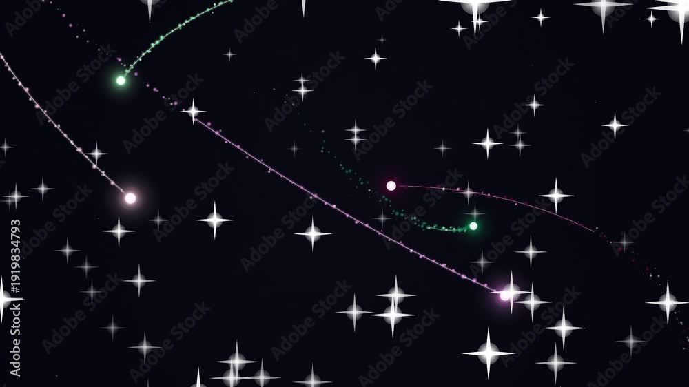 custom made wallpaper toronto digitalSparkling Star Trails and Shooting Stars on Dark Night Sky Background