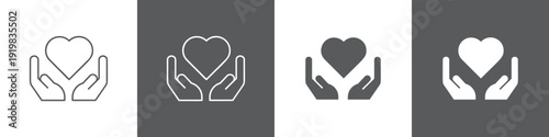 Loyalty Program line glyph icon style in white and black background